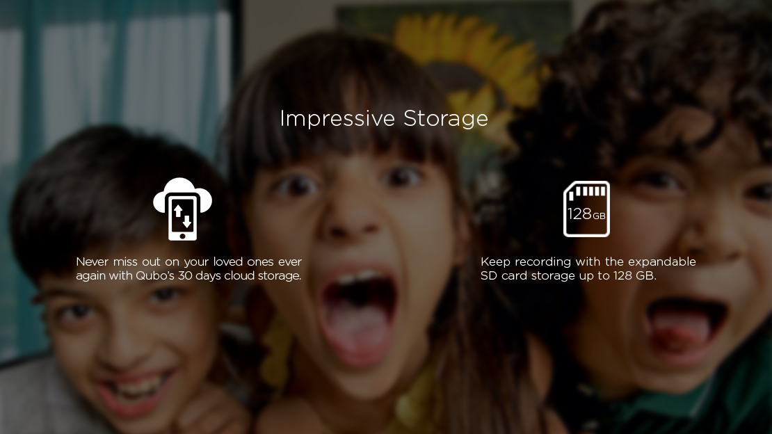 Qubo Smart Indoor Camera - Storage